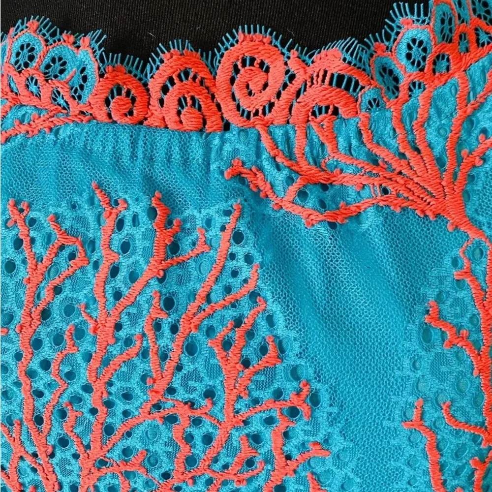 NWT Lilly Pulitzer Cee Cee Dress— Snorkel Blue Coral Mesh Lace - Picture 7 of 10